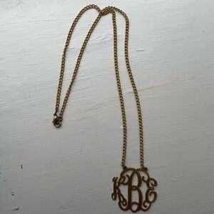 Gold Monogram Necklace